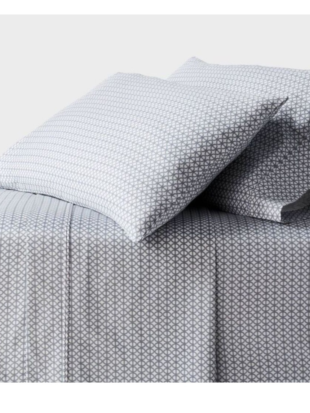 Threshold - KING 400 Thread Count Performance 4pc Sheet Set Blue Geo NEW W/ TAG